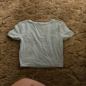 Light blue crop top
